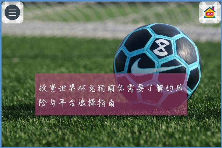 投资世界杯竞猜前你需要了解的风险与平台选择指南