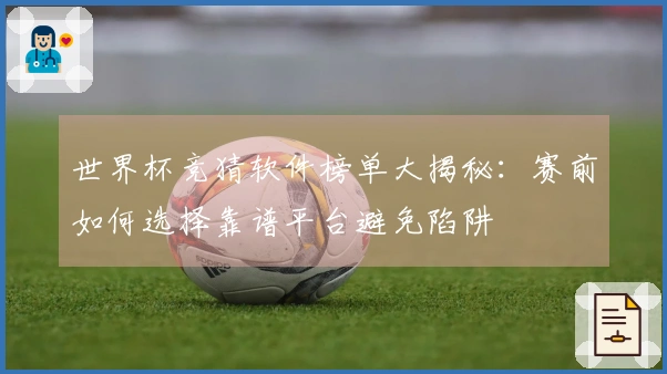 世界杯竞猜软件榜单大揭秘：赛前如何选择靠谱平台避免陷阱